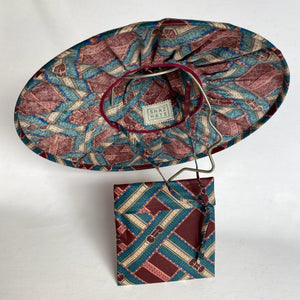 Patterned fold-up sun hat