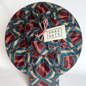 Patterned fold-up sun hat