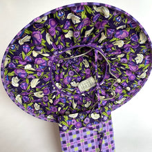 Load image into Gallery viewer, Purple checked fold-up sunhat