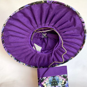 Floral fold-up sun hat