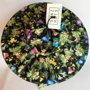 Floral print fold-up sun hat