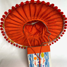 Load image into Gallery viewer, Geometric hand printed fold-up sun hat