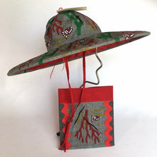 Load image into Gallery viewer, Penny&#39;s coral and fish fold-up sunhat