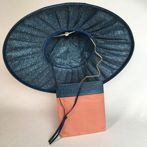 Polished cotton fold-up sunhat