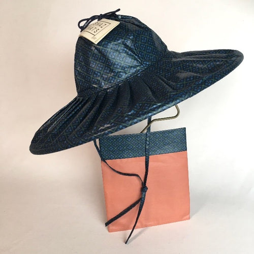 Polished cotton fold-up sunhat